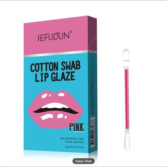 TATTOO LIPSTICK COTTON SWAB LIP GLAZE WATERPROOF LONG LASTING 20PCS PER PACK - Picture 6 of 11